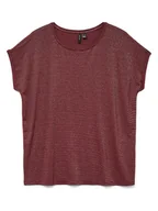Koszulki i topy damskie - Vero Moda Koszulka w kolorze bordowym - miniaturka - grafika 1