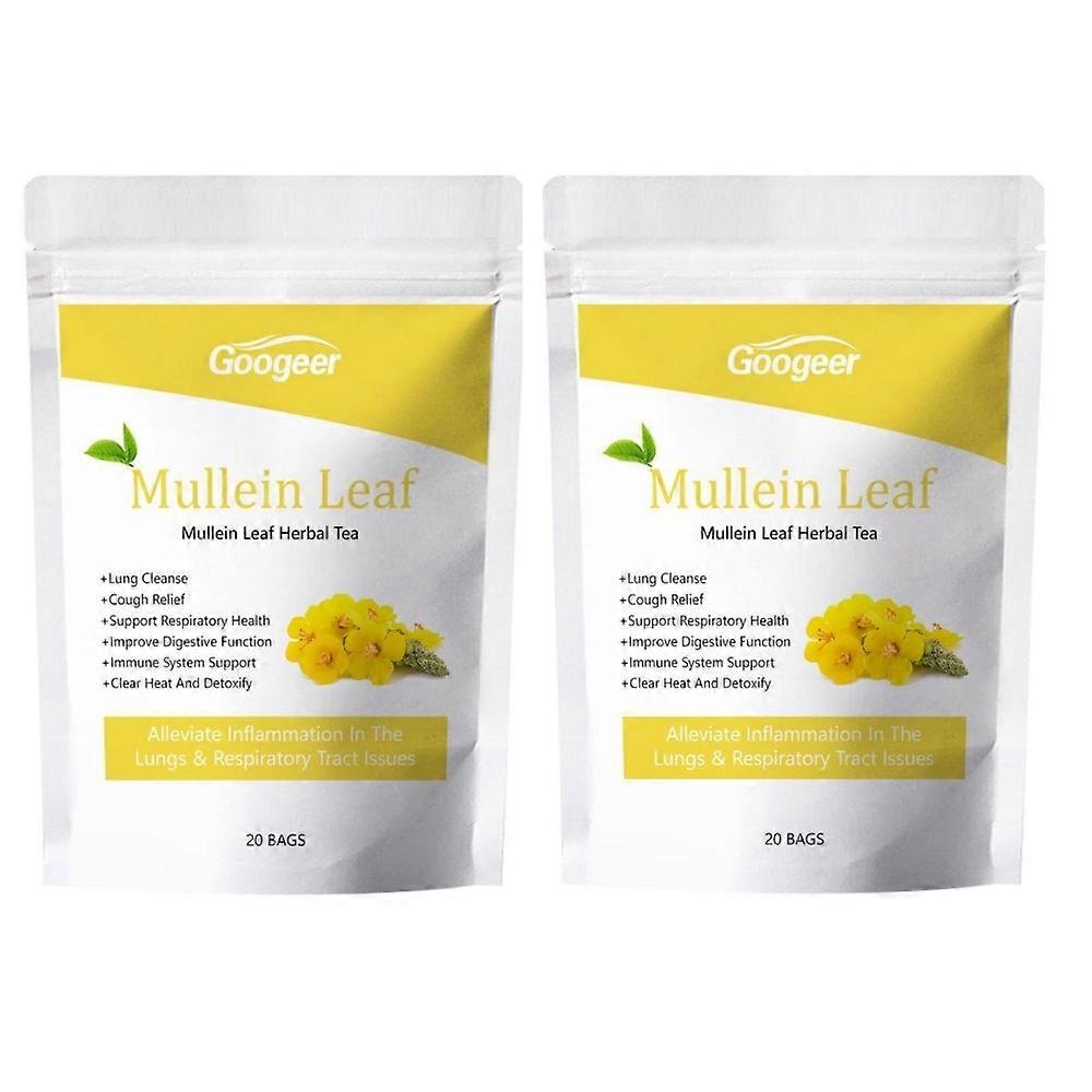 20-60 sztuk torebek z herbatą z liści dziewanny ziołowa herbata oczyszczająca płuca łagodząca kaszel 40pcs/2bags