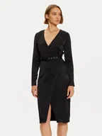 Sukienki - Guess Sukienka koktajlowa 4BGK16 7169A Czarny Regular Fit - miniaturka - grafika 1