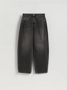 Reserved - Jeansy barrel leg - szary - Spodnie damskie - miniaturka - grafika 1