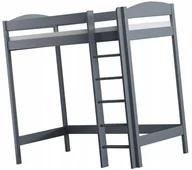 Łóżka dla dzieci i młodzieży - Szara antresola dziecięca z barierkami i materacem W0-C09 - miniaturka - grafika 1