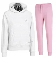 Spodnie sportowe damskie - 4F OCIEPLANY DAMSKI DRES BAWEĹNA KOMPLET BLUZA SPODNIE / rozm XL - miniaturka - grafika 1