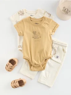 Reserved - Bawełniane body Król Lew 2 pack - kremowy - Moda i Uroda OUTLET - miniaturka - grafika 1