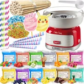 Inne urządzenia gastronomiczne - Maszyna do Waty Cukrowej + Cukier 12x 100g Saszetki+ Patyki+ Posypki Zestaw - miniaturka - grafika 1