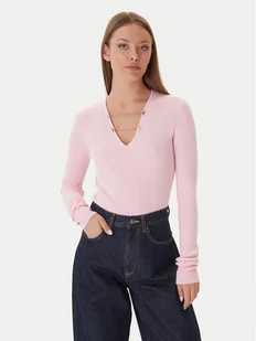 Patrizia Pepe Sweter 2K0331/K7S0-M555 Różowy Regular Fit - Swetry damskie - miniaturka - grafika 1