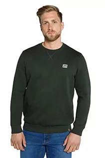 Swetry męskie - STHUGE Męska bluza pulower sweter, Zielony użyteczny, XL - grafika 1