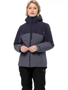 Kurtki i kamizelki sportowe damskie - Jack Wolfskin Kurtka funkcyjna 3w1 "Feldberg" w kolorze granatowo-szarym - grafika 1