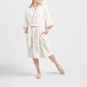 Szlafroki damskie - Szlafrok Z Bawełny Meritto z motywem zwierzęcym - Home&You - miniaturka - grafika 1