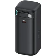 Powerbanki - USAMS Powerbank ze zwijanym kablem USB-C 18000 mAh PD45W Fast Charge XMF Series czarny/black 20KCD21601 (US-CD216) - miniaturka - grafika 1