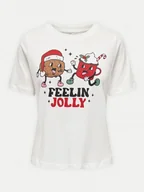 Koszulki i topy damskie - ONLY T-Shirt Rosie 15332339 Biały Regular Fit - miniaturka - grafika 1