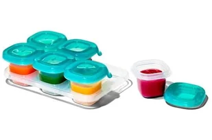 Silikonowe Pojemniki Do Zamrażania Żywności Teal 6 Szt Oxo - Pojemniki kuchenne - miniaturka - grafika 1