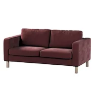 Pokrowce na meble - Dekoria pl pl Pokrowiec na sofę Karlstad 2-osobową nierozkładaną krótki bordowy 165 x 89 x 64 cm Velvet 617-704-26 - miniaturka - grafika 1