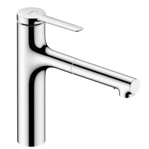HANSGROHE 74822000 Zesis M33 Jednouchwytowa bateria kuchenna 160, metalowa wyciągana wylewka, 2jet Chrom - Baterie kuchenne - miniaturka - grafika 1