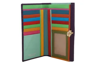 Duży portfel ze złotym zapięciem - Fioletowy - Portfele Duży portfel ze złotym zapięciem - Fioletowy - Portfele - miniaturka - grafika 8