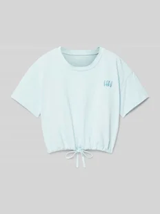 T-shirt o kroju relaxed fit z czystej bawełny z nadrukiem z napisem - Koszulki dla dziewczynek - miniaturka - grafika 1