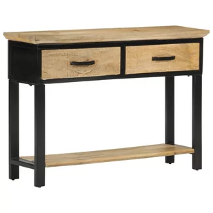 vidaXL Stolik konsolowy, 110x30x75 cm, surowe drewno mango - Konsole i sekretarzyki - miniaturka - grafika 1