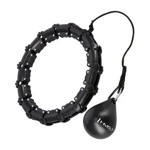 HHW02 HULA HOP BLACK Z WYPUSTKAMI I OBCIĄŻNIKIEM HMS - Pozostały sprzęt i akcesoria do ćwiczeń - miniaturka - grafika 1