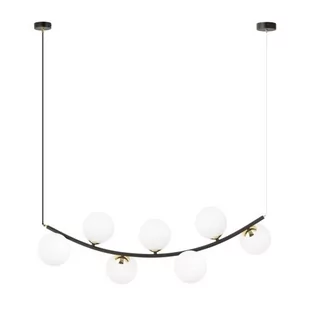 Ritz lampa wisząca 7xE14 czarna/biała 1298/7 - Lampy sufitowe - miniaturka - grafika 1