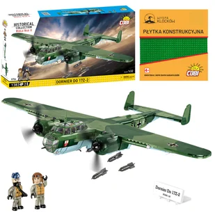 Cobi 5754 Samolot Bombowiec Dornier Do 17z-2 2 Figurki Pilotów - Klocki - miniaturka - grafika 1