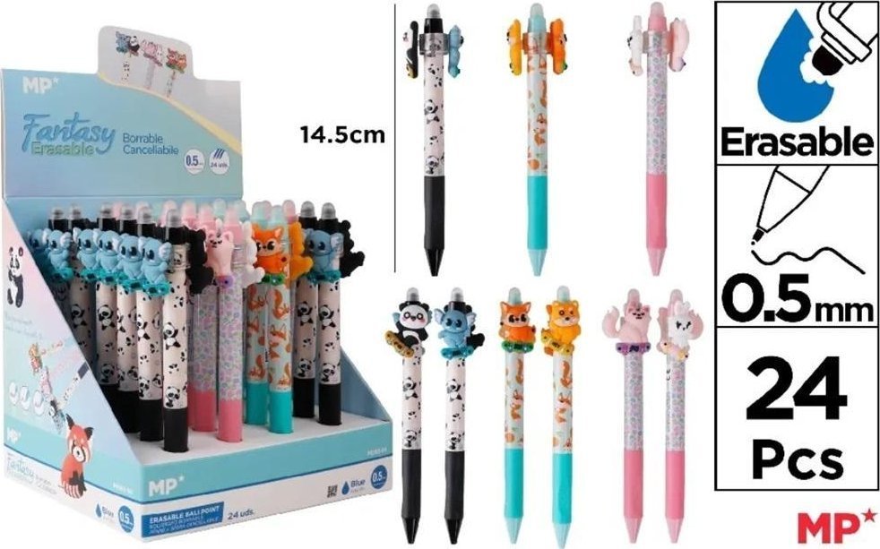 Długopis ścieralny zwierzątka 24szt