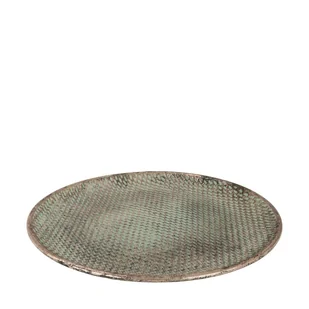 Okrągła taca dekoracyjna metalowa 38 cm - Tace i patery - miniaturka - grafika 1