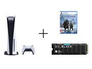 Konsole Playstation - SONY Playstation 5 + God of War Ragnarok + WD BLACK SN850 1TB NVMe SSD z radiatorem 1.825GB (825GB+1000GB) - miniaturka - grafika 1