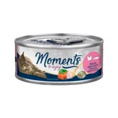 Mokra karma dla kotów - MOMENTS Adult Kurczak z łososiem i szpinakiem: 12x70 g - miniaturka - grafika 1