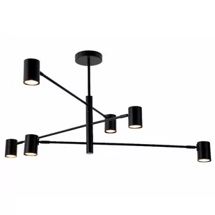 Nowoczesna, rozłożysta lampa do sypialni LP-731/6P BK z serii SNOW - Lampy sufitowe - miniaturka - grafika 1