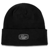 Czapki damskie - Blackskies Razor Beanie | męska damska czapka zimowa czapka wełniana czapka dzianinowa melanżowa czarna szara naszywka, czarny, jeden rozmiar - miniaturka - grafika 1