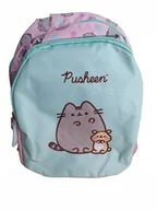 Plecaki szkolne i tornistry - Plecak dla przedszkolaka PUSHEEN KOTEK Miętowy dwie komory Plecaczek - miniaturka - grafika 1