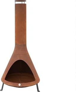 Palenisko ogrodowe Westmann Westmann Kominek ogrodowy i piec tarasowy stal rdza 70x70x160 cm - Paleniska ogrodowe - miniaturka - grafika 1