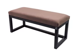 Ławka na buty LPG-2 80cm EMRAWOOD drewno lite kolor czarny siedzisko gładkie kolor brązowy - Ławki do przedpokoju - miniaturka - grafika 1