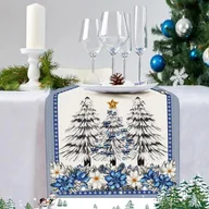 Obrusy i serwetki - Bieżnik świąteczny, 233 cm x 33 cm Prostokątny bieżnik świąteczny, Bieżnik do dekoracji stołu świątecznego, Jadalnia - miniaturka - grafika 1