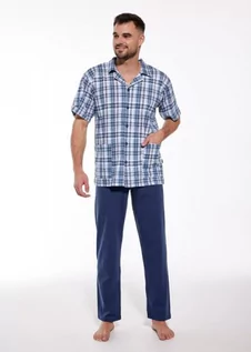 Piżamy męskie - Cornette 318/50 rozpinana piżama męska - grafika 1