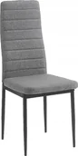 Krzesła - kontrast Krzesło tapicerowane nowoczesne do jadalni salonu Mark6 szare - miniaturka - grafika 1
