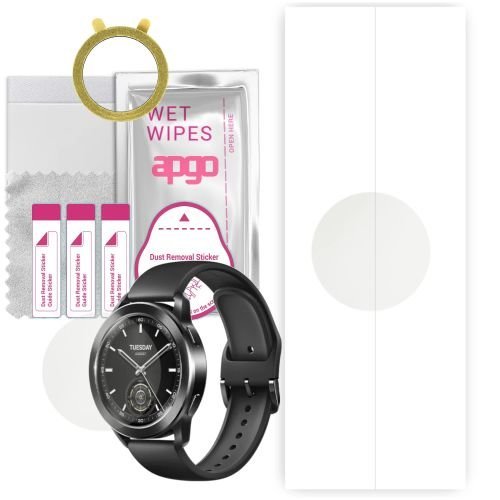 1x folia hydrożelowa MATOWA do Xiaomi Watch S3 - apgo Smartwatch Hydrogel MATTE Protection Ochrona na ekran smartwatcha