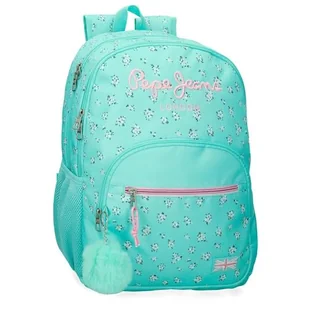 Pepe Jeans Nora Plecak na laptopa 15,6" z podwójną komorą, dostosowany do wózka, niebieski 32x44x22 cm Poliester by Joumma Bags - Torby na laptopy - miniaturka - grafika 1