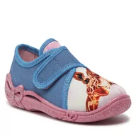 Buty dla dziewczynek - Kapcie Superfit 1-000259-8400 M Hellblau/Pink - miniaturka - grafika 1