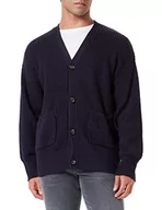 Swetry męskie - True Religion Męski kardigan z dzianiny, Dk Blue, XL - miniaturka - grafika 1