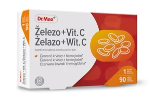 Dr.Max, Żelazo + Witamina C, suplement diety, 90 tab. - Witaminy i minerały - miniaturka - grafika 1