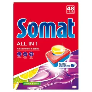 Somat All in 1 Tabletki do zmywarki Lemon & Lime 48 szt. - Środki do zmywarek - miniaturka - grafika 1