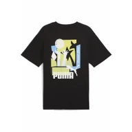 Koszulki sportowe męskie - Męska koszulka sportowa Graphics Summer PUMA Black - miniaturka - grafika 1