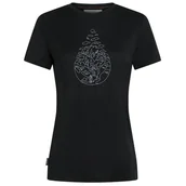 Koszulki sportowe damskie - Koszulka damska Icebreaker Women Merino 150 Tech Lite SS Tee Hike Path Rozmiar: L / Kolor: czarny - miniaturka - grafika 1