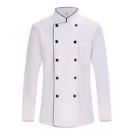 Kurtki męskie - MISEMIYA Męska kurtka szefa kuchni MZ-8421B, Jackets 842B-White, XL, Szef kuchni Jackets 842B - Biały, XL - miniaturka - grafika 1