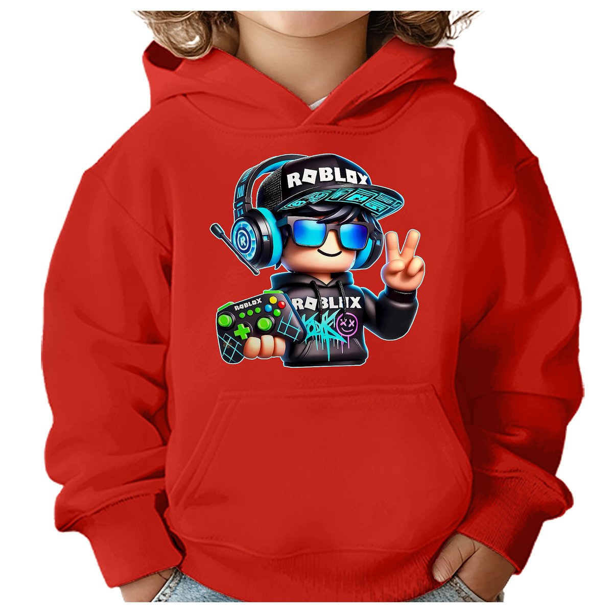 BLUZA DZIECIĘCA Z KAPTUREM ROBLOX GRACZ 134-140 DLA DZIECKA PREZENT