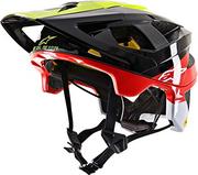 Kaski motocyklowe - Alpinestars Unisex's Vector Tech kask MIPS - pilot czarny żółty fluo czerwony połysk, biały, S - miniaturka - grafika 1