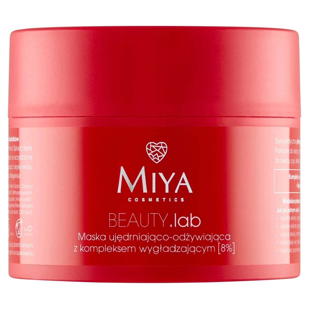 Miya Cosmetics Miya BEAUTY.lab - maska ujędrniająco-odżywiająca z kompleksem wygładzającym (8%) 50ml
