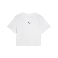 Koszulki sportowe damskie - Damska krótka koszulka TAD ESSENTIALS PUMA White - miniaturka - grafika 1