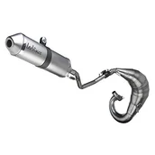 Części motocyklowe - LeoVince kompletny układ wydechowy X-FIGHT, stal nierdzewna do Derbi DRD/Senda 50 / Gilera RCR/SMT 50 - miniaturka - grafika 1