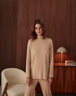 Swetry damskie - Golf Linus Beż - miniaturka - grafika 1